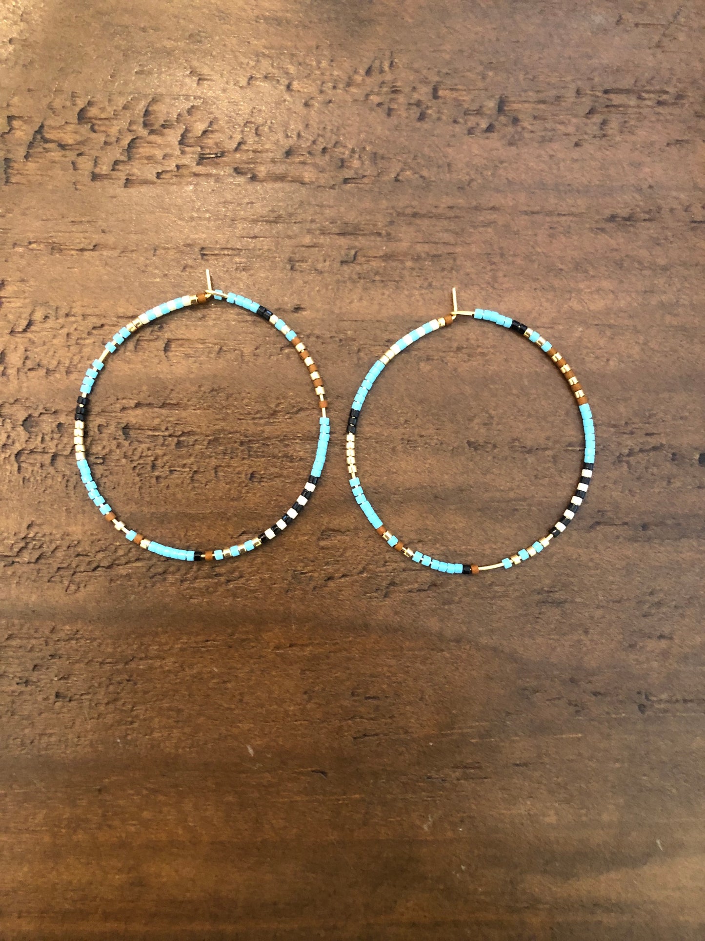 miyuki seed bead hoops