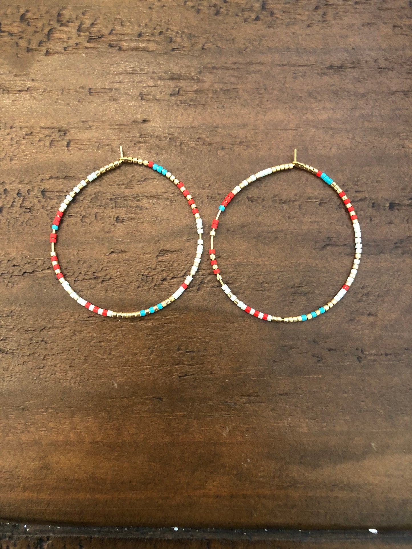 miyuki seed bead hoops