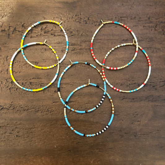 miyuki seed bead hoops