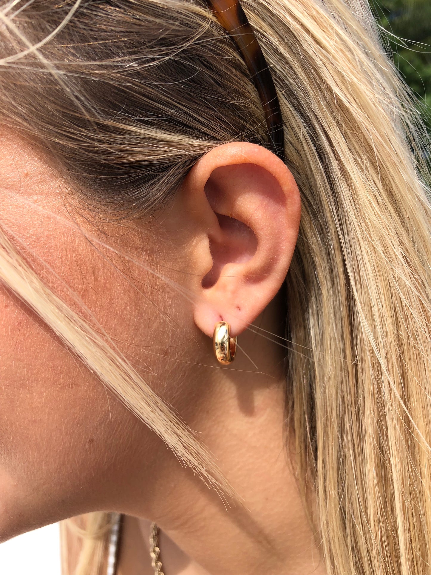 simple huggie earrings